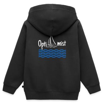 Sailing | Gift sailor | Gift sailing funny - Kids Premium Organic Zip-up Hoodie - black - Back - AI Model Kid Male (0cm)