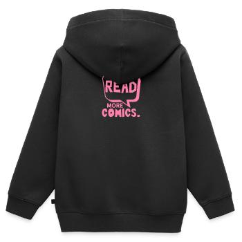 Comic zeichnen Comics Comic Karikaturist Karikatur - Kinder Premium Organic Zip Hoodie - Schwarz - Hinten - AI Model Kid Male (0cm)
