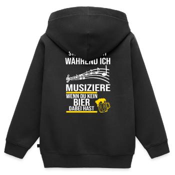 Blasmusik | Musikverein | Geschenk Musiker - Kinder Premium Organic Zip Hoodie - Schwarz - Hinten - AI Model Kid Male (0cm)