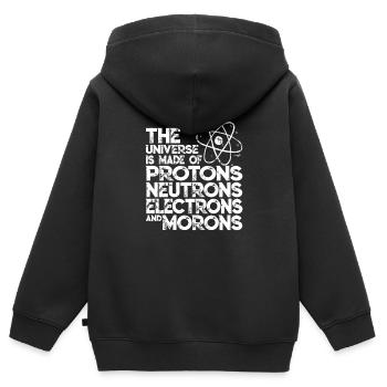 Chemise de physicien astronomie astronomie drôle - Sweat Premium à capuche zippé enfant bio - noir - Dos - AI Model Kid Male (0cm)