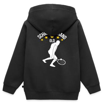 Vieux papillon - Sweat Premium à capuche zippé enfant bio - noir - Dos - AI Model Kid Male (0cm)
