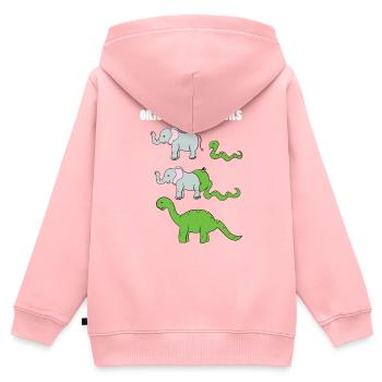 Emergence of dinosaurs - Kids Premium Organic Zip-up Hoodie - rose - Back - AI Model Kid Female (0cm)