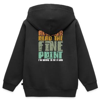 Grossesse - Sweat Premium à capuche zippé enfant bio - noir - Dos - AI Model Kid Male (0cm)