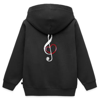 Musical Gesang - Kinder Premium Organic Zip Hoodie - Schwarz - Hinten - AI Model Kid Male (0cm)