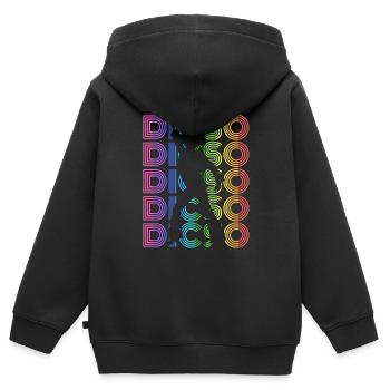 Disco Musik Tanzen - Kinder Premium Organic Zip Hoodie - Schwarz - Hinten - AI Model Kid Male (0cm)