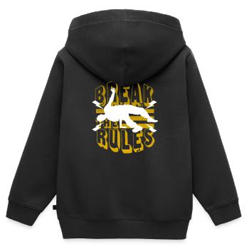 Cadeau de danse hip hop hip-hop Bronx - Sweat Premium à capuche zippé enfant bio - noir - Dos - AI Model Kid Male (0cm)