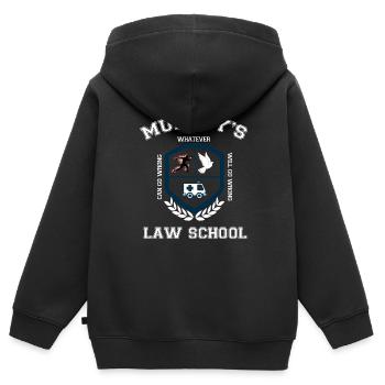 Murphys Gesetz Fehler Experiment Unfall Geschenke - Kinder Premium Organic Zip Hoodie - Schwarz - Hinten - AI Model Kid Male (0cm)