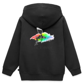 Lackierer - Kinder Premium Organic Zip Hoodie - Schwarz - Hinten - AI Model Kid Male (0cm)