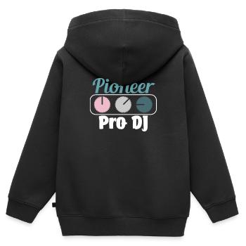 Pioneer Pro DJ Shirt & Geschenk - Kinder Premium Organic Zip Hoodie - Schwarz - Hinten - AI Model Kid Male (0cm)