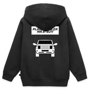 RIP Klima SUV Umweltverschmutzung Demo - Kinder Premium Organic Zip Hoodie - Schwarz - Hinten - AI Model Kid Male (0cm)