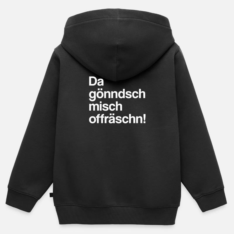 C’est le mélange de fraisage | Des choses saxonnes - Sweat Premium à capuche zippé enfant bio - noir