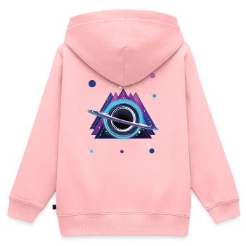 Black hole - Kids Premium Organic Zip-up Hoodie - rose - Back - AI Model Kid Female (0cm)