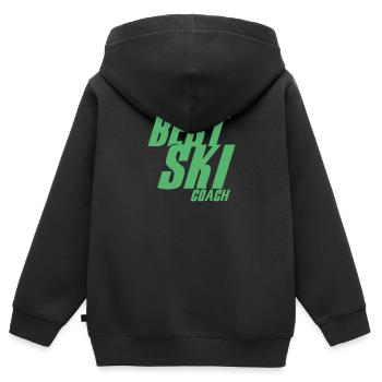Skilehrer - Kinder Premium Organic Zip Hoodie - Schwarz - Hinten - AI Model Kid Male (0cm)