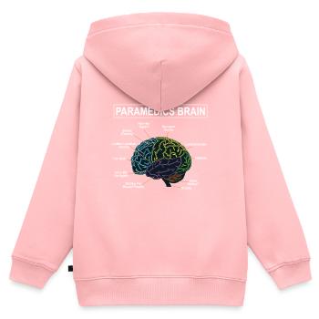 Sanitäter Gedanken - Kinder Premium Organic Zip Hoodie - Rosa - Hinten - AI Model Kid Female (0cm)