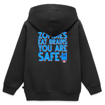 Halloween Zombie Untoter Leiche Kreatur Tot Kostüm - Kinder Premium Organic Zip Hoodie - Schwarz - Hinten - AI Model Kid Male (0cm)