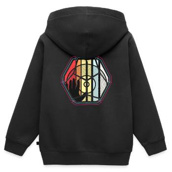 DJ - Sweat Premium à capuche zippé enfant bio - noir - Dos - AI Model Kid Male (0cm)