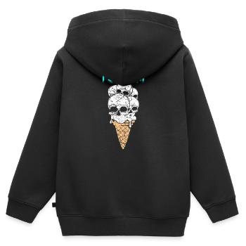 Horror I Scream - Kinder Premium Organic Zip Hoodie - Schwarz - Hinten - AI Model Kid Male (0cm)