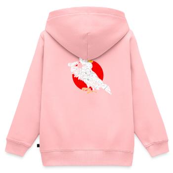 Lustiger Kakadu Papagei Frisur - Kinder Premium Organic Zip Hoodie - Rosa - Hinten - AI Model Kid Female (0cm)