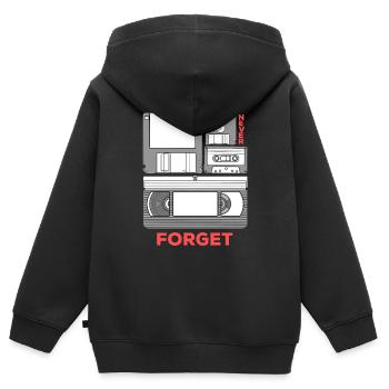 Video cassette VHS floppy disk Floppy disk technology - Kids Premium Organic Zip-up Hoodie - black - Back - AI Model Kid Male (0cm)