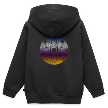 Physique - Sweat Premium à capuche zippé enfant bio - noir - Dos - AI Model Kid Male (0cm)