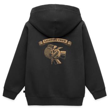 ÉCLAIRAGE CREW cadeau technicien éclairage rétro - Sweat Premium à capuche zippé enfant bio - noir - Dos - AI Model Kid Male (0cm)