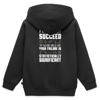 Science - Sweat Premium à capuche zippé enfant bio - noir - Dos - AI Model Kid Male (0cm)