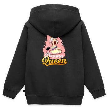 Reine de théâtre - Sweat Premium à capuche zippé enfant bio - noir - Dos - AI Model Kid Male (0cm)