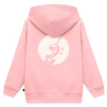 Guitare basse - Sweat Premium à capuche zippé enfant bio - rose - Dos - AI Model Kid Female (0cm)