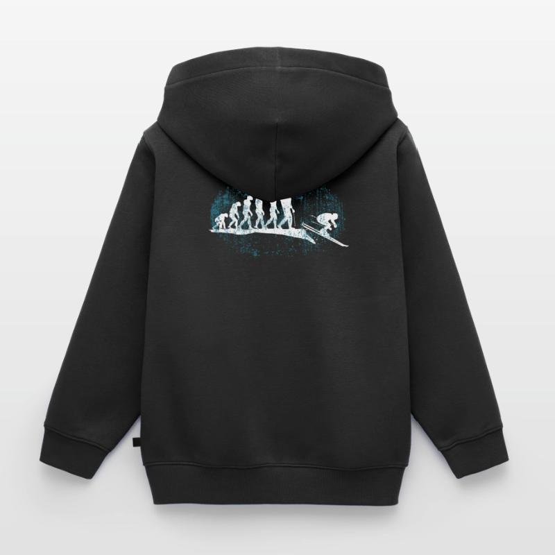 Ski Evolution Skifaher Kinder Premium Organic Zip Hoodie