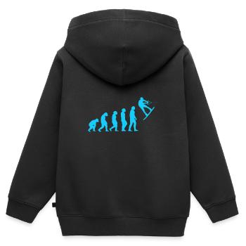 Evolution wakeboard - Kids Premium Organic Zip-up Hoodie - black - Back - AI Model Kid Male (0cm)