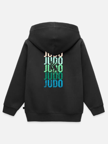 Judo - Kinder Premium Organic Zip Hoodie - Schwarz