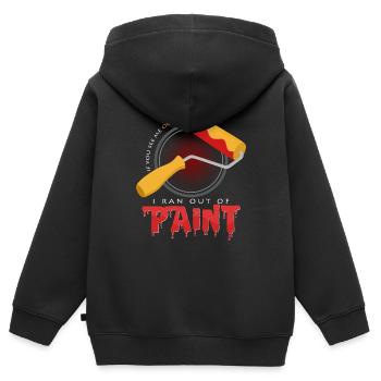 Malerei - Kinder Premium Organic Zip Hoodie - Schwarz - Hinten - AI Model Kid Male (0cm)