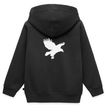 Aigle aigle - Sweat Premium à capuche zippé enfant bio - noir - Dos - AI Model Kid Male (0cm)
