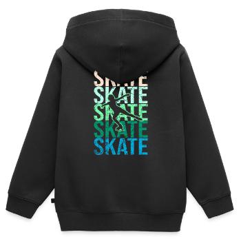 Eiskunstlauf Eiskunstlaufen - Kinder Premium Organic Zip Hoodie - Schwarz - Hinten - AI Model Kid Male (0cm)