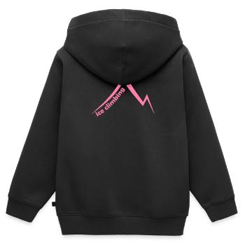 Eispickel Eisklettern Eiskletterer Eiswand Berg - Kinder Premium Organic Zip Hoodie - Schwarz - Hinten - AI Model Kid Male (0cm)