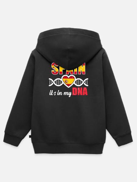 Spanien Spanier - Kinder Premium Organic Zip Hoodie - Schwarz