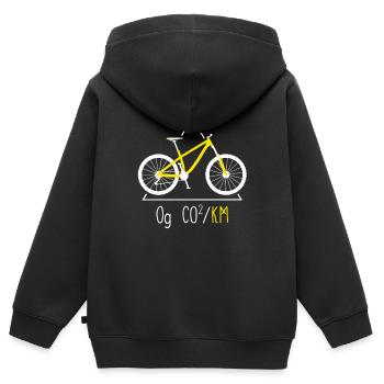 Fahrradfahrer Bike - Kinder Premium Organic Zip Hoodie - Schwarz - Hinten - AI Model Kid Male (0cm)
