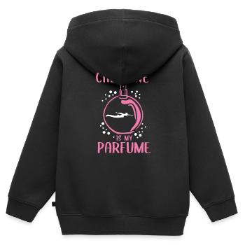 Chlorine Is My Parfume Swimmer Gift - Kids Premium Organic Zip-up Hoodie - black - Back - AI Model Kid Male (0cm)