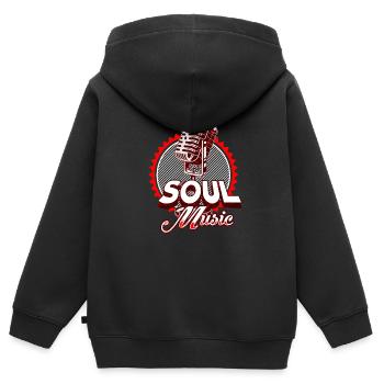 Soul Musik Black Music Musiker Retro 1 - Kinder Premium Organic Zip Hoodie - Schwarz - Hinten - AI Model Kid Male (0cm)
