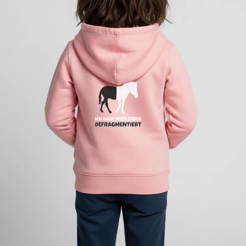 Zebra Defragmentiert - Programmierer Kinder Premium Organic Zip Hoodie