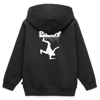 Breakdance Bboying Gift I Breakdance - Sweat Premium à capuche zippé enfant bio - noir - Dos - AI Model Kid Male (0cm)