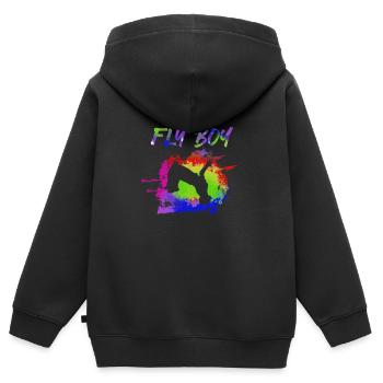 Breakdance Bboying Gift I Breakdance - Sweat Premium à capuche zippé enfant bio - noir - Dos - AI Model Kid Male (0cm)