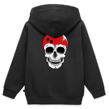 Bowlingball Kugel Sport Sportart - Kinder Premium Organic Zip Hoodie - Schwarz - Hinten - AI Model Kid Male (0cm)