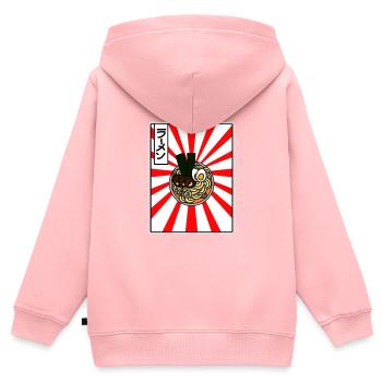 Spécialité Ramen - Sweat Premium à capuche zippé enfant bio - rose - Dos - AI Model Kid Female (0cm)