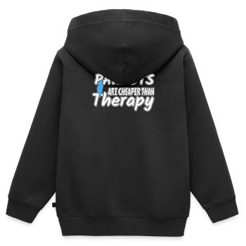perroquet - Sweat Premium à capuche zippé enfant bio - noir - Dos - AI Model Kid Male (0cm)