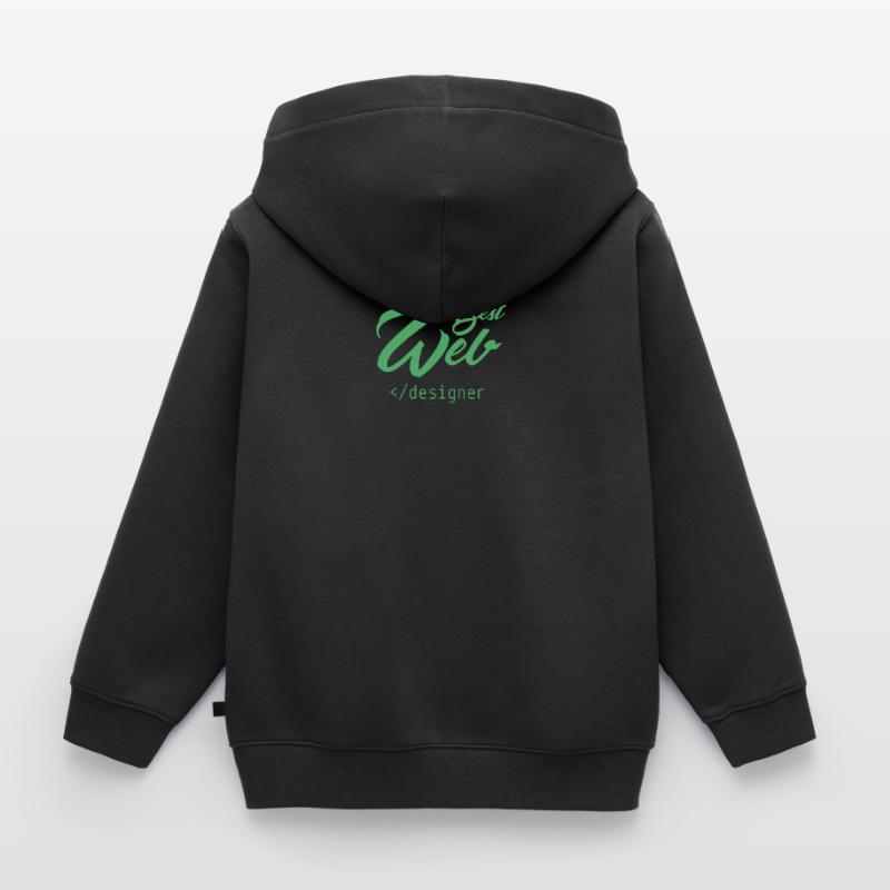 Web developer Kids Premium Organic Zip-up Hoodie