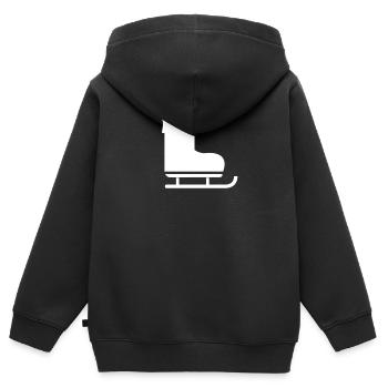 hiver - Sweat Premium à capuche zippé enfant bio - noir - Dos - AI Model Kid Male (0cm)