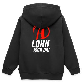 Lohn Isch Da Arbeitsamt Comedy Konto Geld - Kinder Premium Organic Zip Hoodie - Schwarz - Hinten - AI Model Kid Male (0cm)