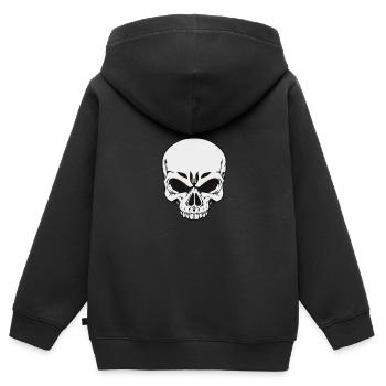 Tod Schädel Jenseits Totenkopf Tattoo - Kinder Premium Organic Zip Hoodie - Schwarz - Hinten - AI Model Kid Male (0cm)