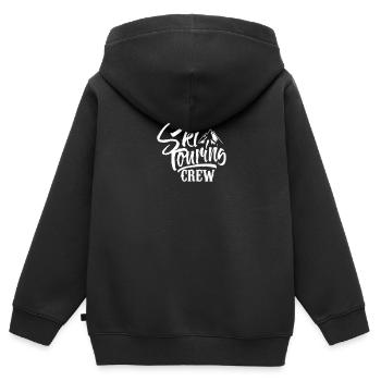Skitour Mannschaft - Kinder Premium Organic Zip Hoodie - Schwarz - Hinten - AI Model Kid Male (0cm)